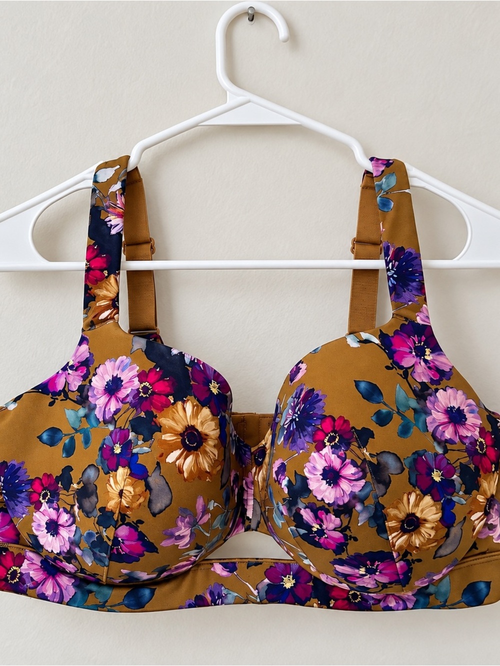 Cacique 42DD Floral Lightly Lined Full Coverage Bra Multicolor
